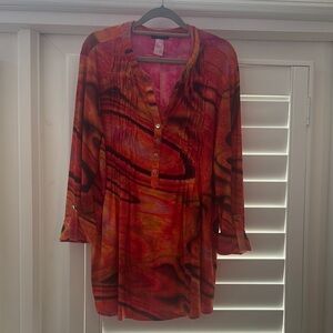 Cocomo Women's Red Button-Up Top